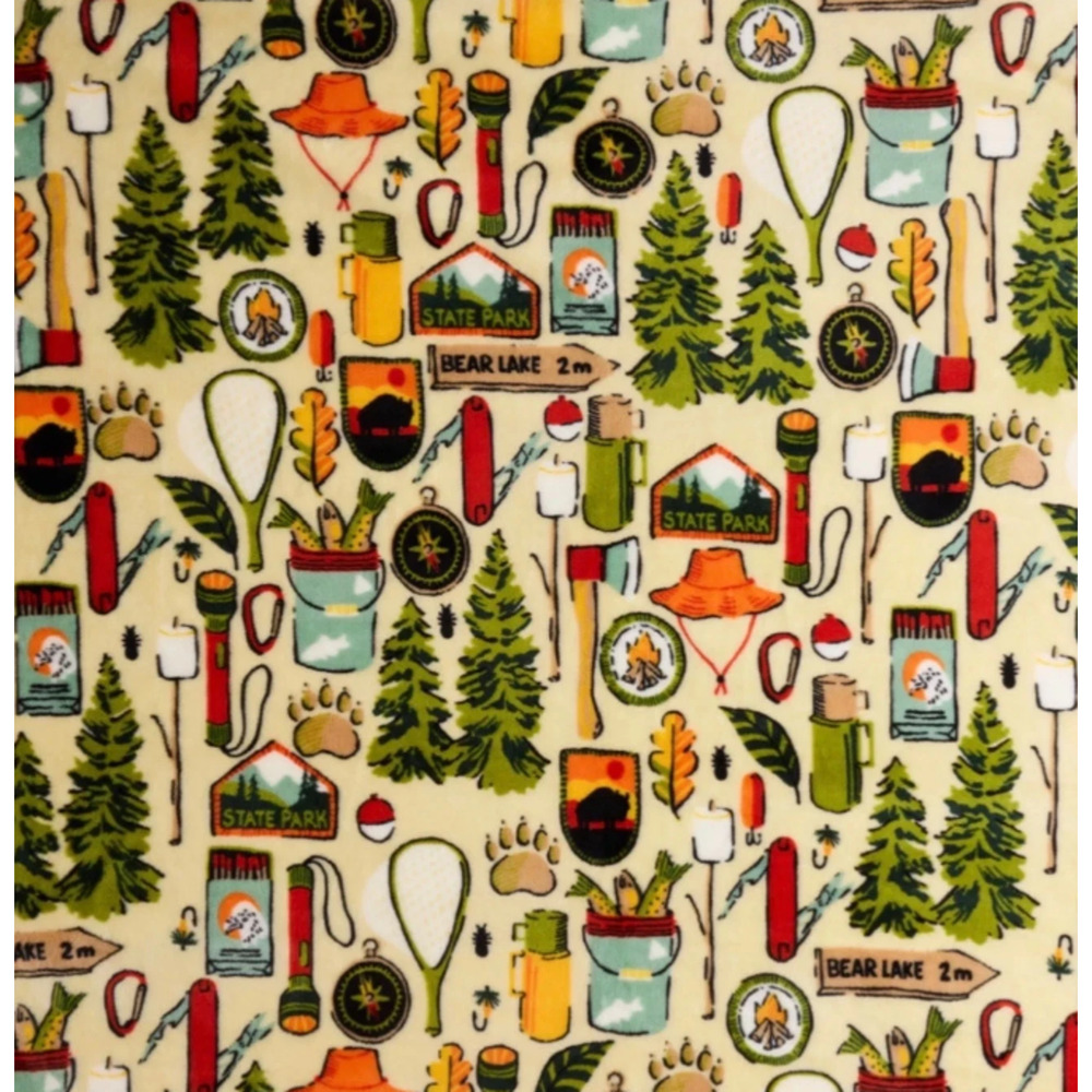 The Big One Camping Plush Throw Blanket - Picture 2 of 2